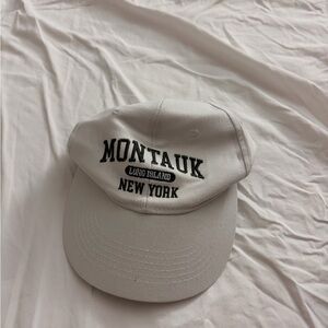 Montauk New York White Baseball Cap